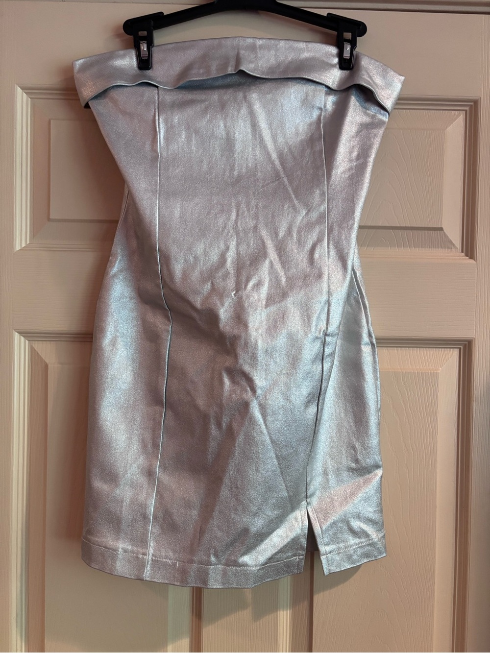 HYFVE Strapless Metallic Silver Bodycon Dress Worn Once!